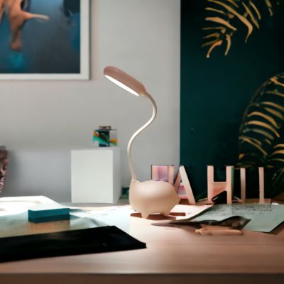 Lampe de bureau enfant rose Diplodoc-4