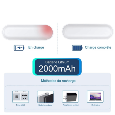 Mode de recharge lampe bureau Stud