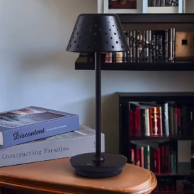 Lampe à poser sans fil rechargeable noire Tania-2