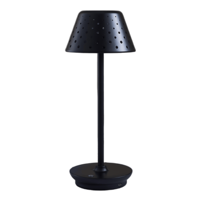 Lampe à poser sans fil rechargeable noire Tania