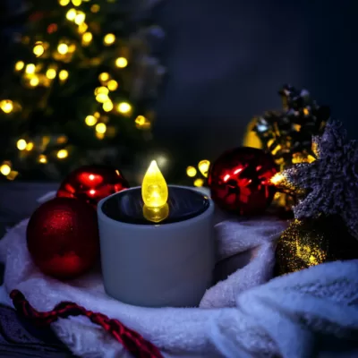 Bougie chauffe plat LED solaire (x6)-4