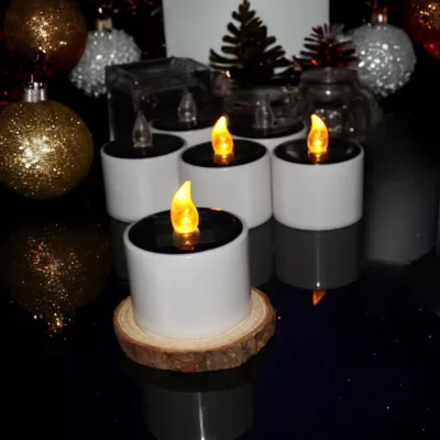 Bougie chauffe plat LED solaire (x6)-6