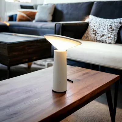 Lampe de table sans fil incurvée Vedia blanche_7