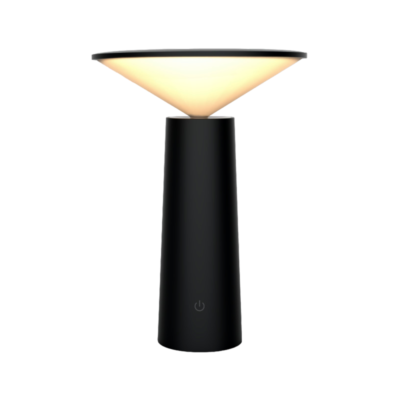 Lampe de table sans fil incurvée noire Vedia