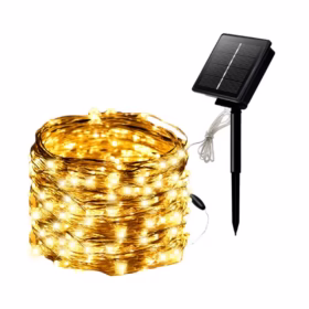 Guirlande solaire lumineuse dorée Increbible