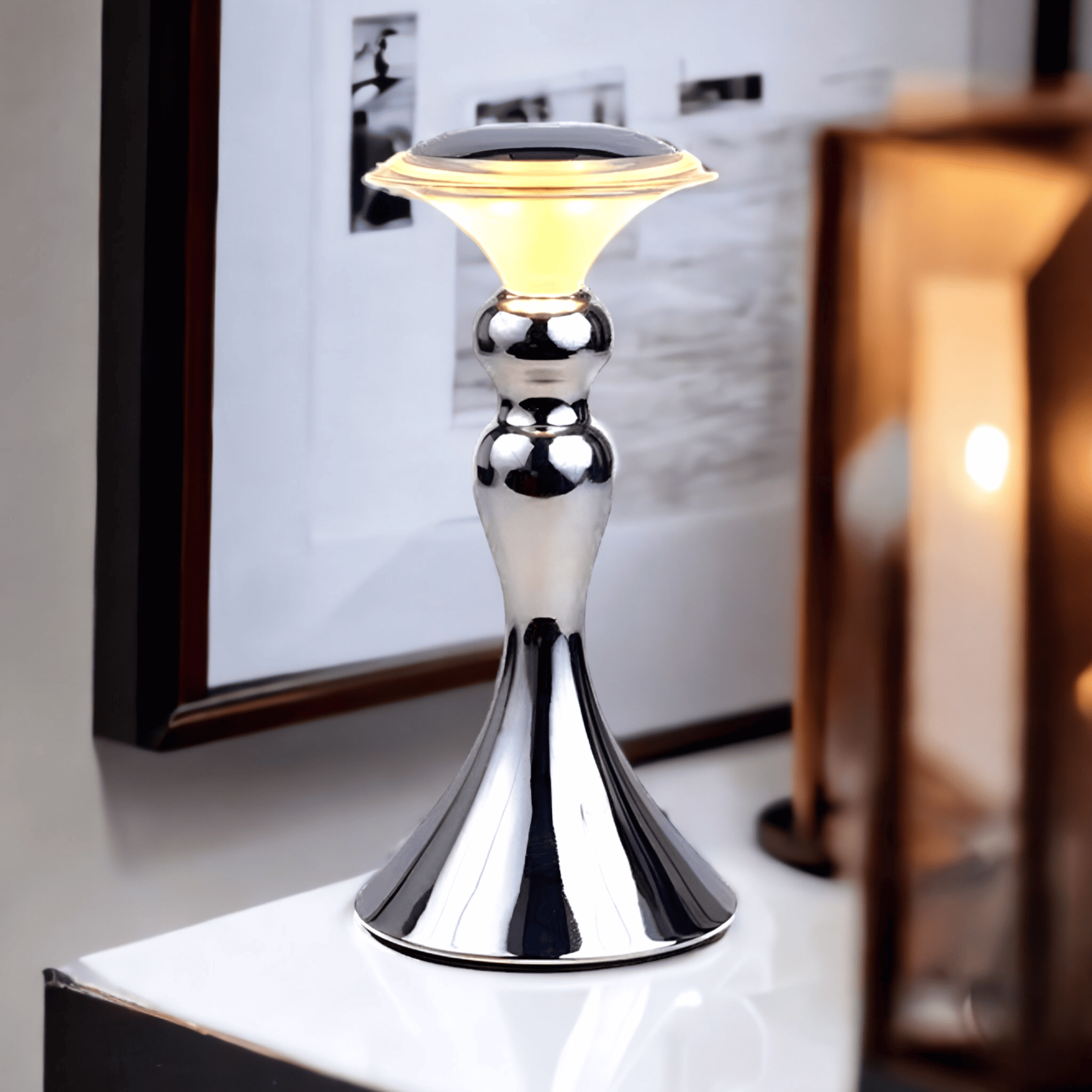 Lampe-a-poser-rechargeable-lampadaire-Julia-argent-4.webp Lampe à poser rechargeable lampadaire argent Julia – Image 1