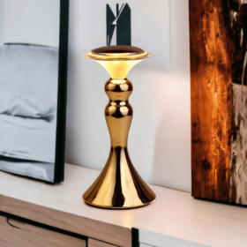 Lampe à poser rechargeable lampadaire or Julia