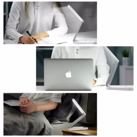 Lampe de bureau rechargeable pliable blanche Stairy