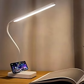 Lampe de bureau rechargeable sans fil blanche Judy