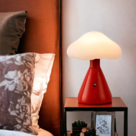 Lampe de chevet sans fil rouge Champi-cloud