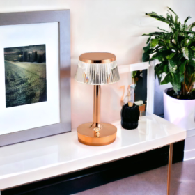 Lampe de table cristal rose Victoria