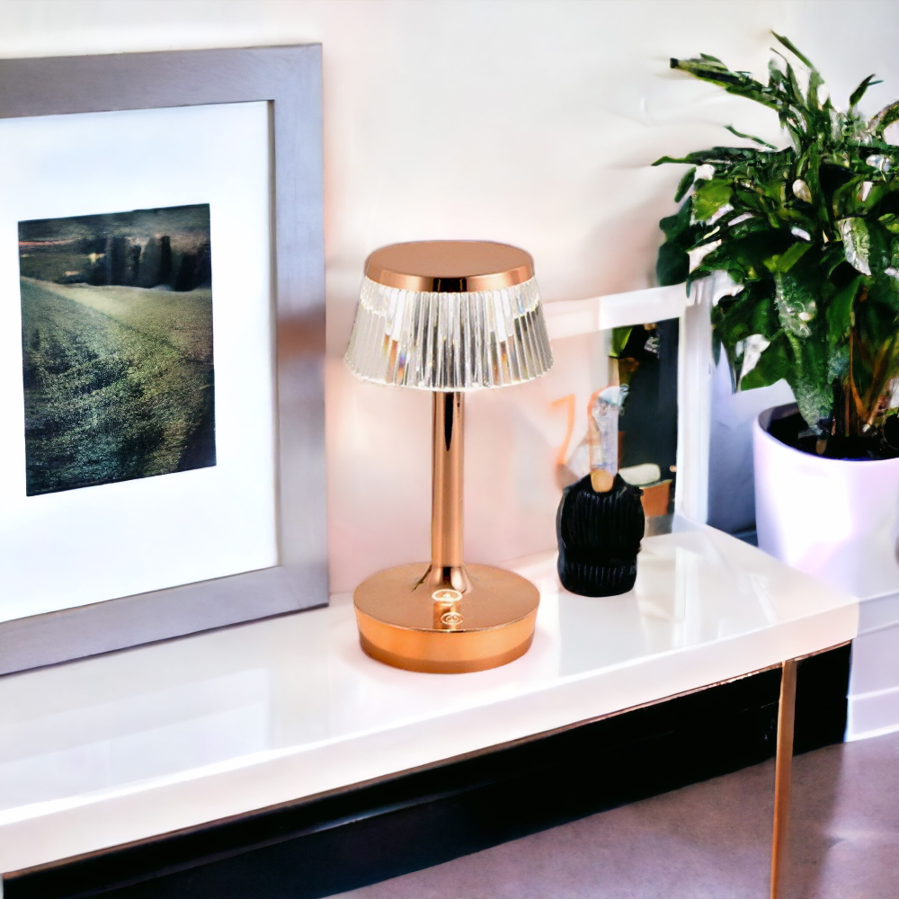 Lampe de table cristal rose Victoria