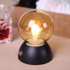 Lampe de table rechargeable rétro noire Britishlight