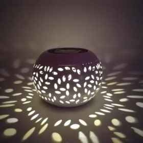 Lampe solaire à poser LED Blanche