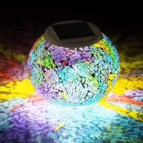 Lampe solaire à poser mosaïque Crazed