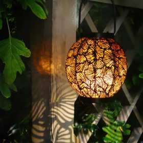 Lanterne solaire décorative fer Hila