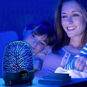 Veilleuse musicale rechargeable atmosphère noire Filling