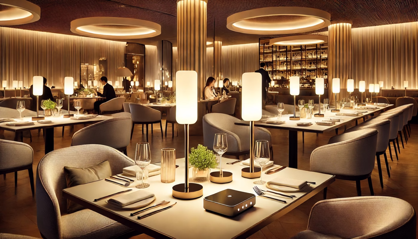 Lampes de tables rechargeables dans un hotel chic