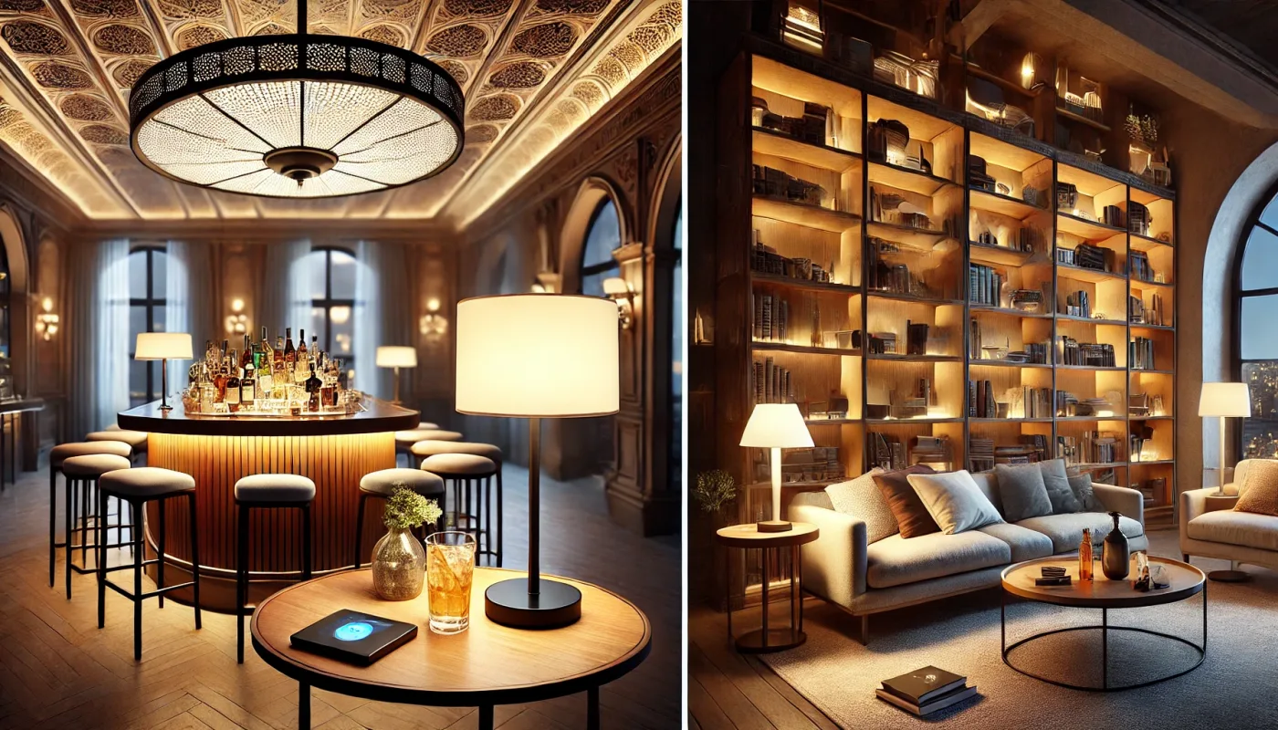 Lampes de tables sans fil plan d'éclairage intérieur