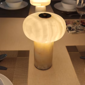 Lampe restaurant LED rechargeable marbre MPCL-44S4