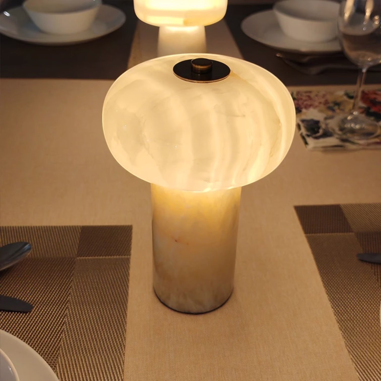 1-Lampe sans fil pro MPCL-44S4 Lampe restaurant LED rechargeable marbre MPCL-44S4