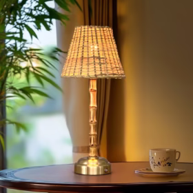 Lampe rechargeable en bambou rattan ZY01