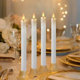 Bougies Coniques LED Rechargeables Télécommandées-1