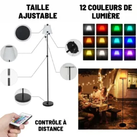 Lampadaire Solaire Modulaire Télécommande RGB-1