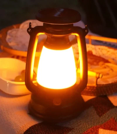 Lanterne Solaire Camping LED Vintage-1